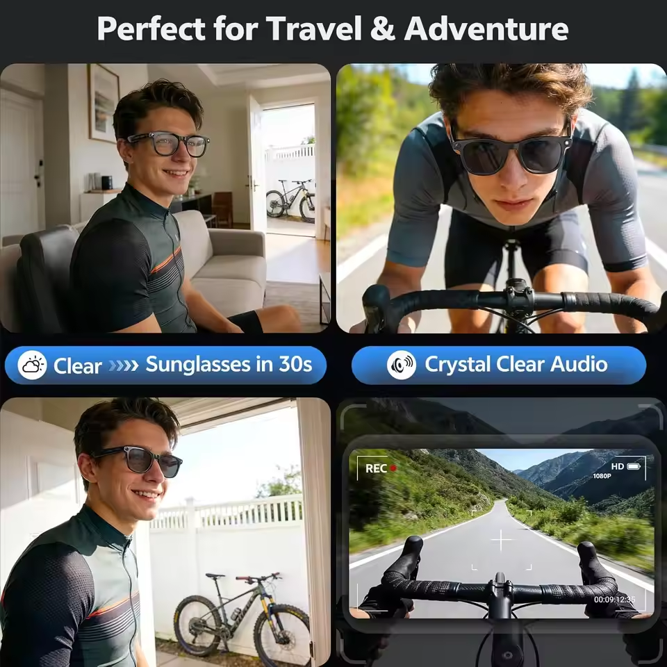Wireless Smart Camera Glasses  - Smart Glasses Lens 评论和价格
