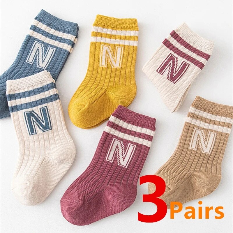 3 Pairs Baby Letter Socks Knit - Baby Sock Oximeter 评论和价格