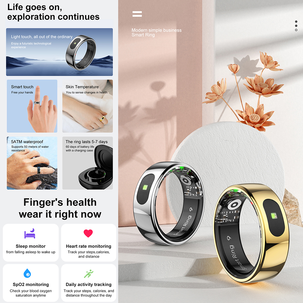 R08 Fitness Tracker Smart Ring - Temperature Ring Skin 评论和价格