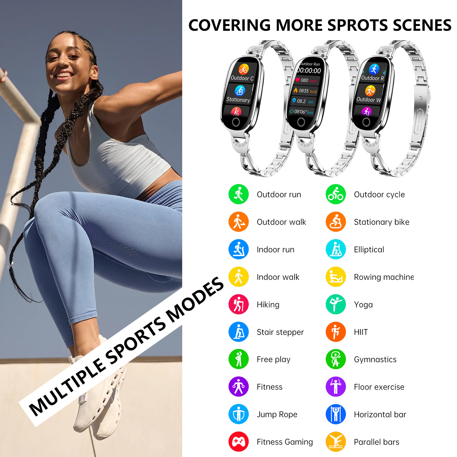 F81 Girl Heart Rate Waterproof - Breath Rate Monitor 评论和价格