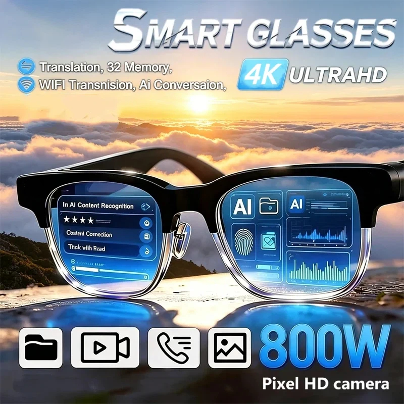 AI Smart Glasses 4K Remote Con - Smart Glasses Lens 评论和价格