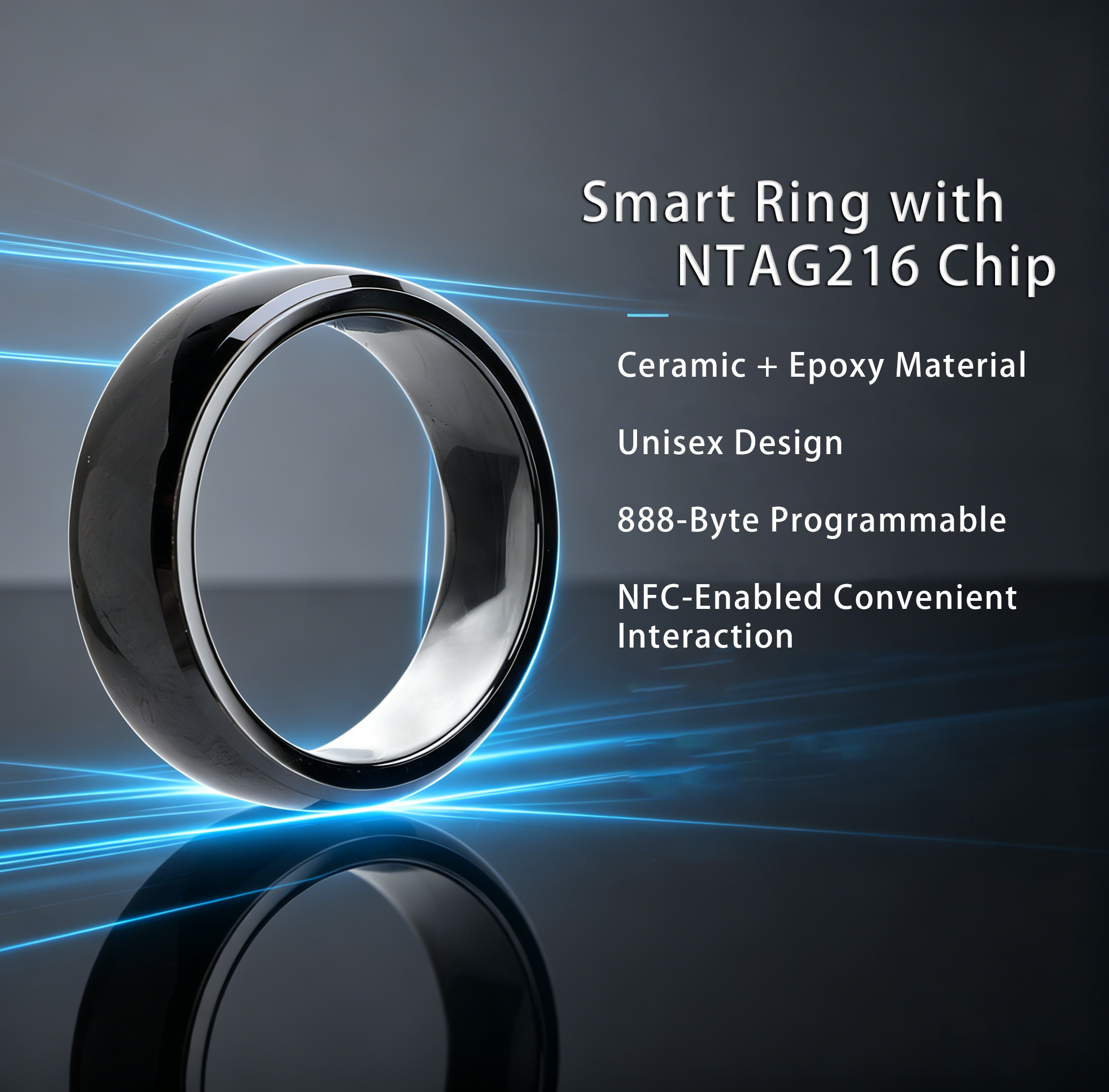 NFC Full Ceramic Smart Ring Co - Smart Ring Nfc Pay 评论和价格