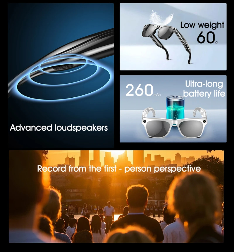 8K AI Smart Glasses Bluetooth  - Smart Glasses Lens 评论和价格